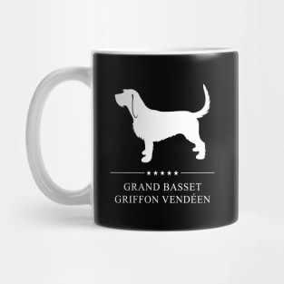 Grand Basset Griffon Vendeen Dog White Silhouette Mug
